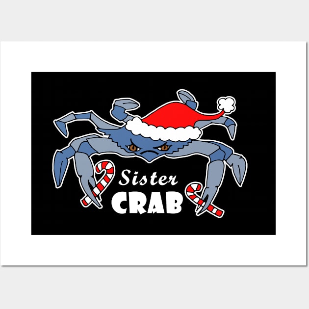 Christmas Matchng Maryland Blue Crab Gifts Christmas Sister Blue Crab Matching Family Holiday Picture Wall Art by DesignFunk